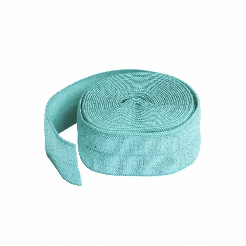 3/4 (20mm) Fold Over Elastic FOE - Aqua - Turquoise