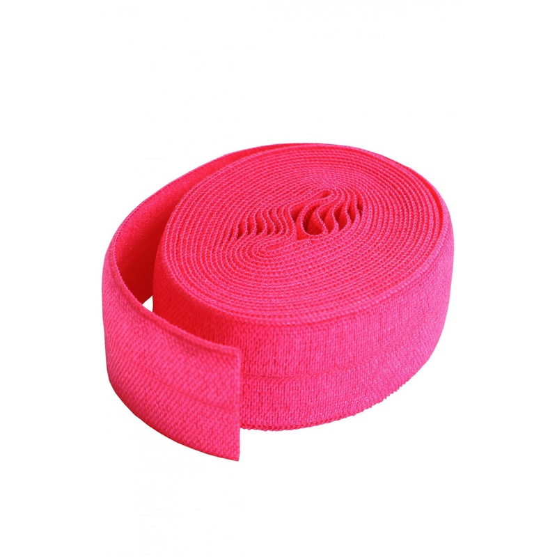 3/4 (20mm) Fold Over Elastic FOE - Fuchsia Pink