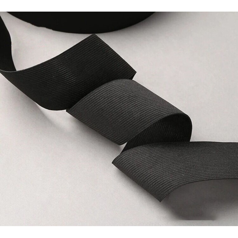 32mm (1.25) Soft Pre-Shrunk Knitted Elastic - Black