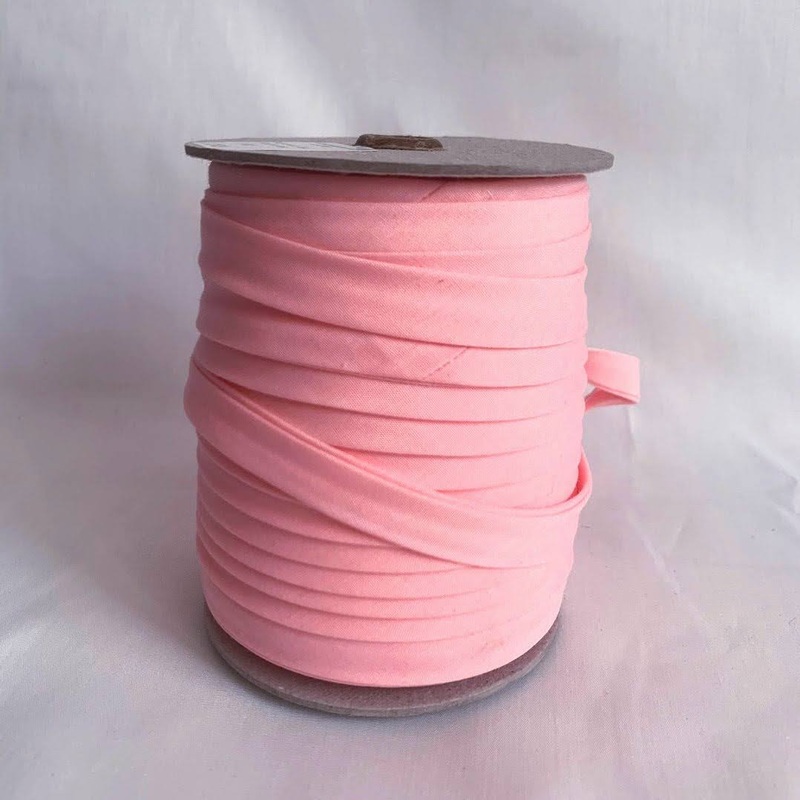 6mm Double Fold Bias Tape - 1/4 - Baby Pink
