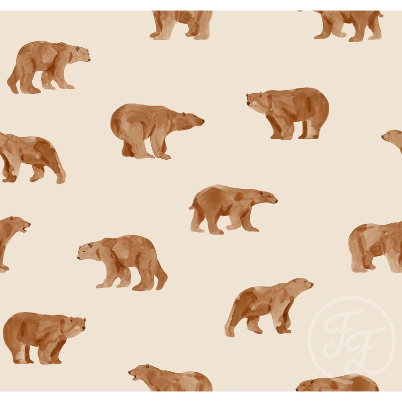 Grizzly Bear - Almond - Cotton Jersey Knit