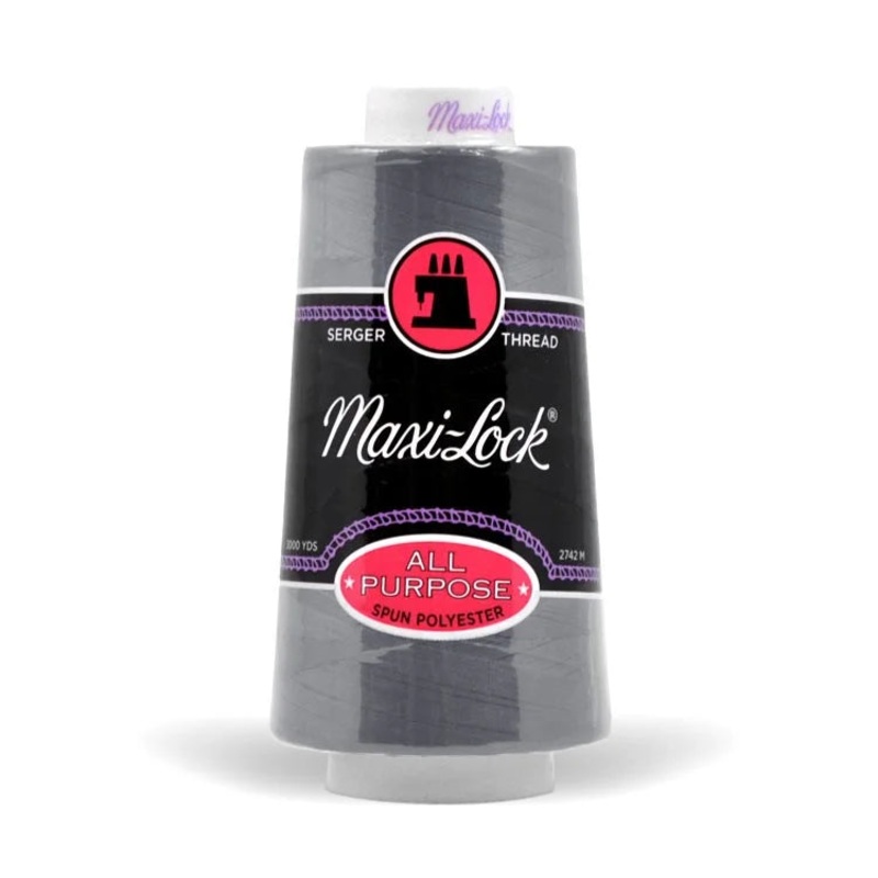 Maxi-lock All Purpose Polyester 50wt Serger Thread - 3000 yards each - Dark Grey