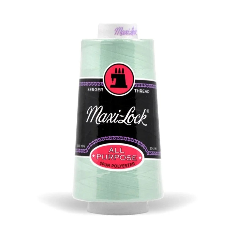 Maxi-lock All Purpose Polyester 50wt Serger Thread - 3000 yards each - Mint Green