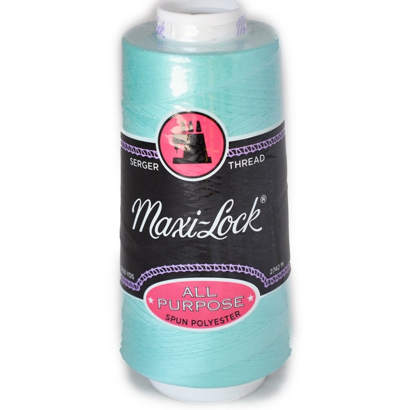 Maxi-lock All Purpose Polyester 50wt Serger Thread - 3000 yards each - Turquoise