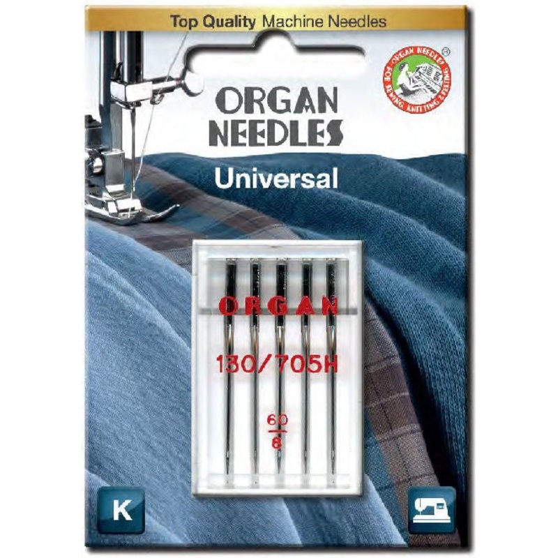 ORGAN Brand Needles Universal Size 60/8 - 5 count