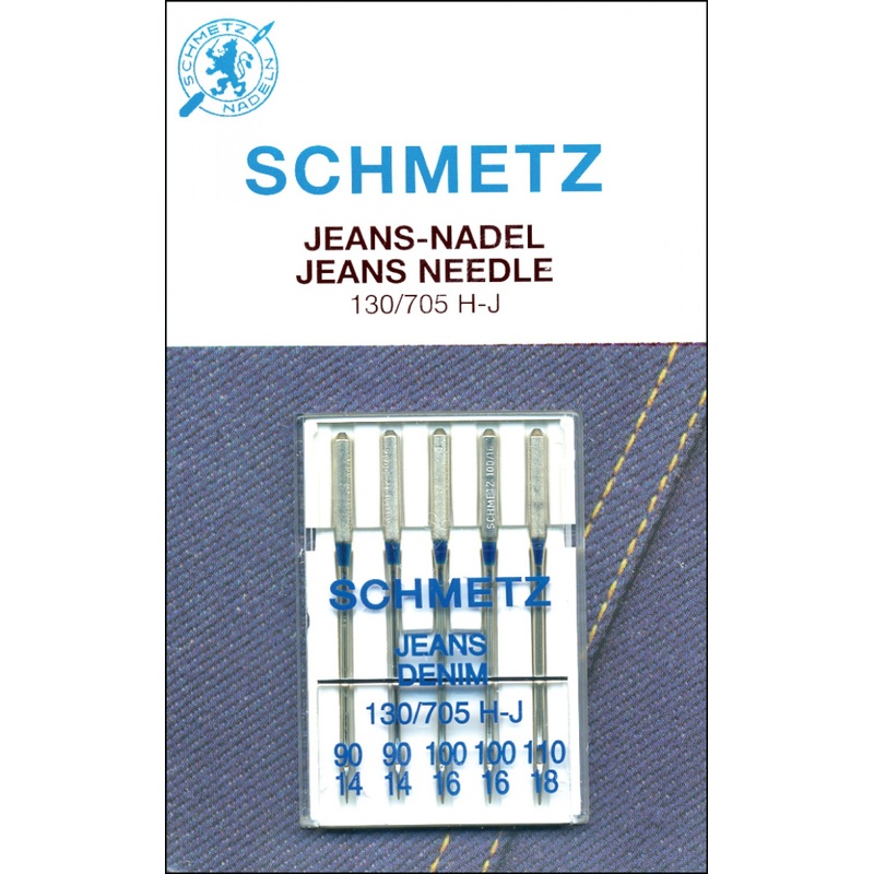 Schmetz #1836 Denim/Jeans Needle Carded - 90/14, 100/16, 110/18 - 5 count