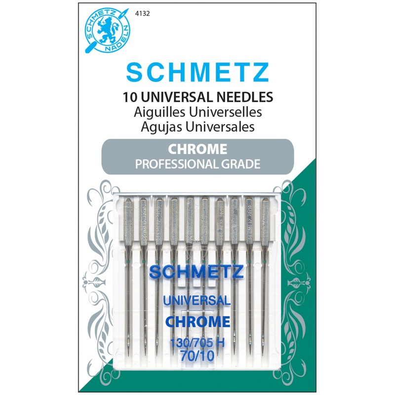 Chrome Universal Schmetz Needle 10 ct, Size 70/10