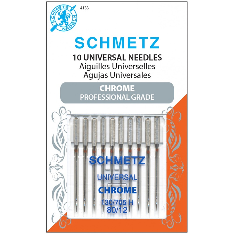 Chrome Universal Schmetz Needle 10 ct, Size 80/12