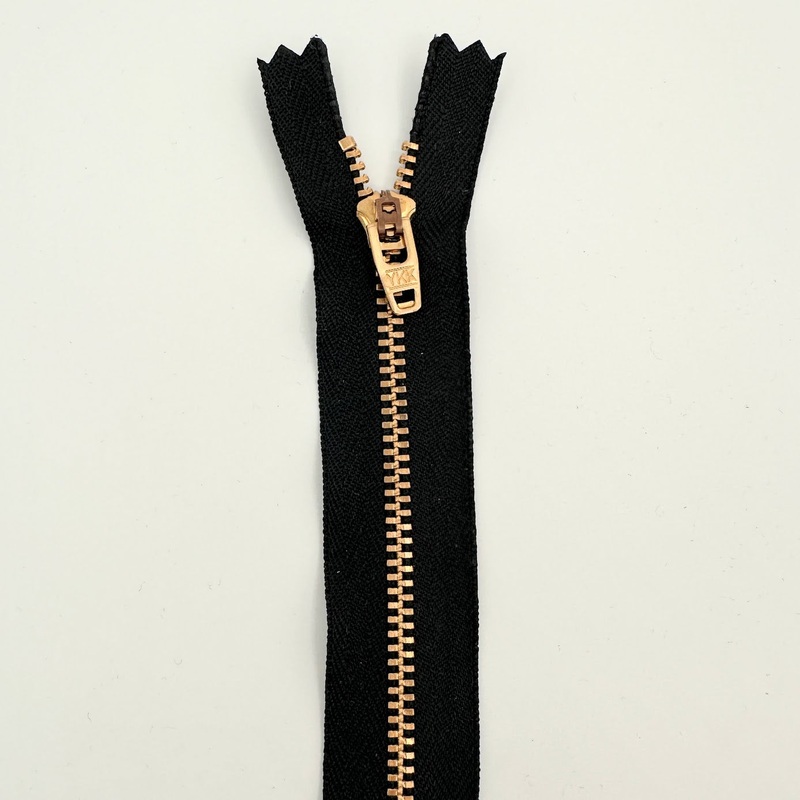 #4.5 Brass Zippers - 18 - Black - Close Ended
