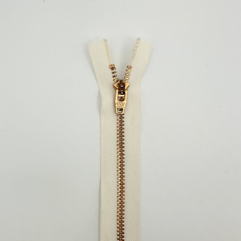 #4.5 Brass  Zippers - 24 - Natural  - Close Ended