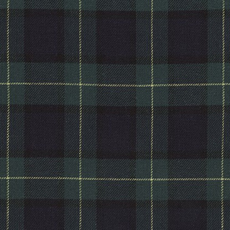 Yarn Dyed Sevenberry Classic Plaids - Hunter Green & Navy - Woven Twill Fabric