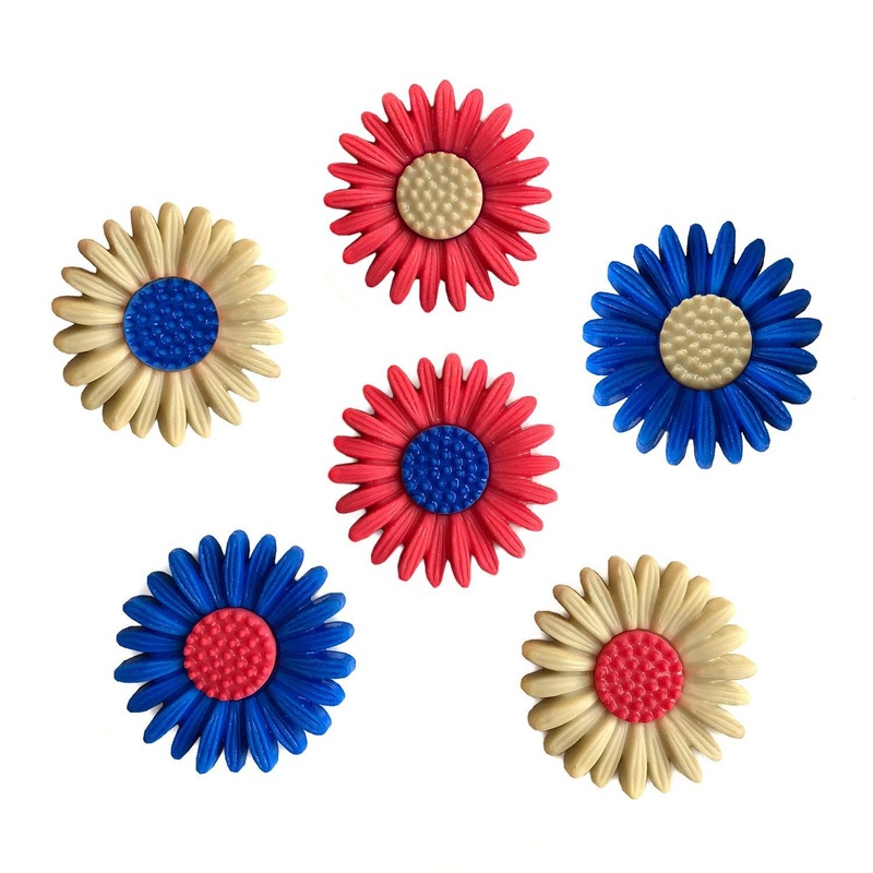 Land Of The Free Flower Buttons
