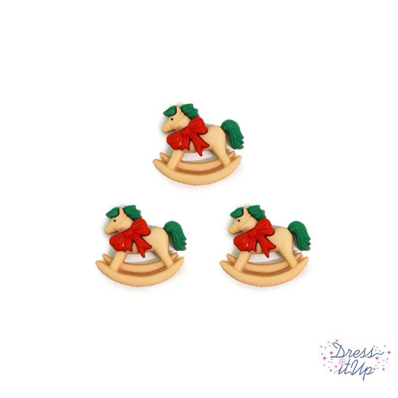 Christmas Rocking Horse Buttons