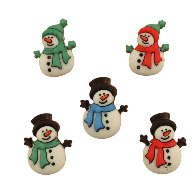 Jolly Snowmen Buttons