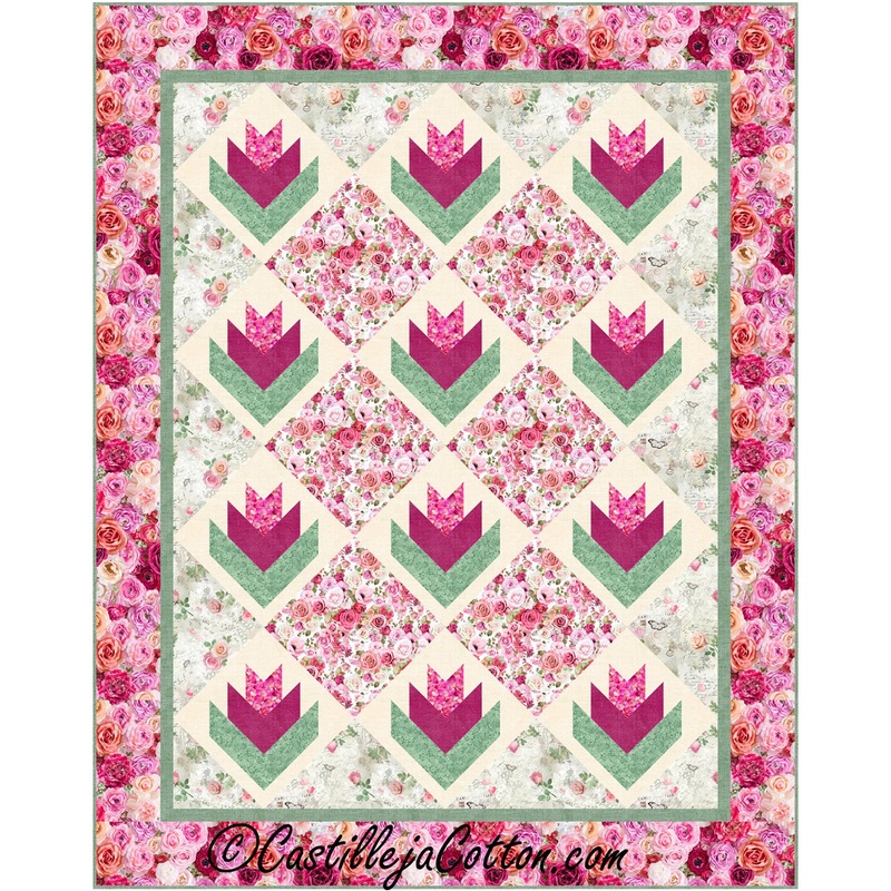 Log Cabin Bellerose Quilt Pattern