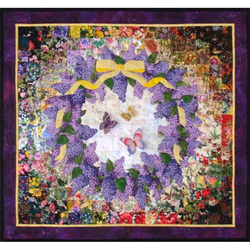 Wreath Of Lilacs Watercolor Quilt Kit