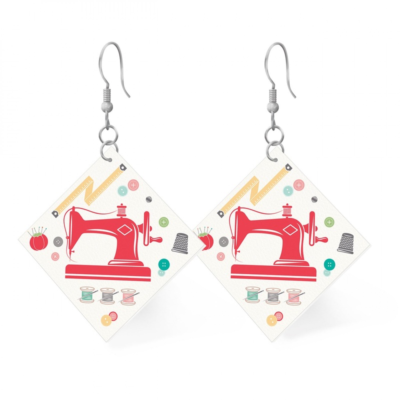 Leather Square Earrings My Happy Place