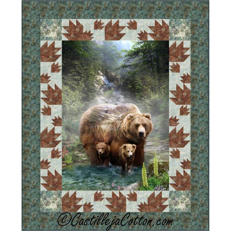 Bears and Paws Panel Downloadable Pattern