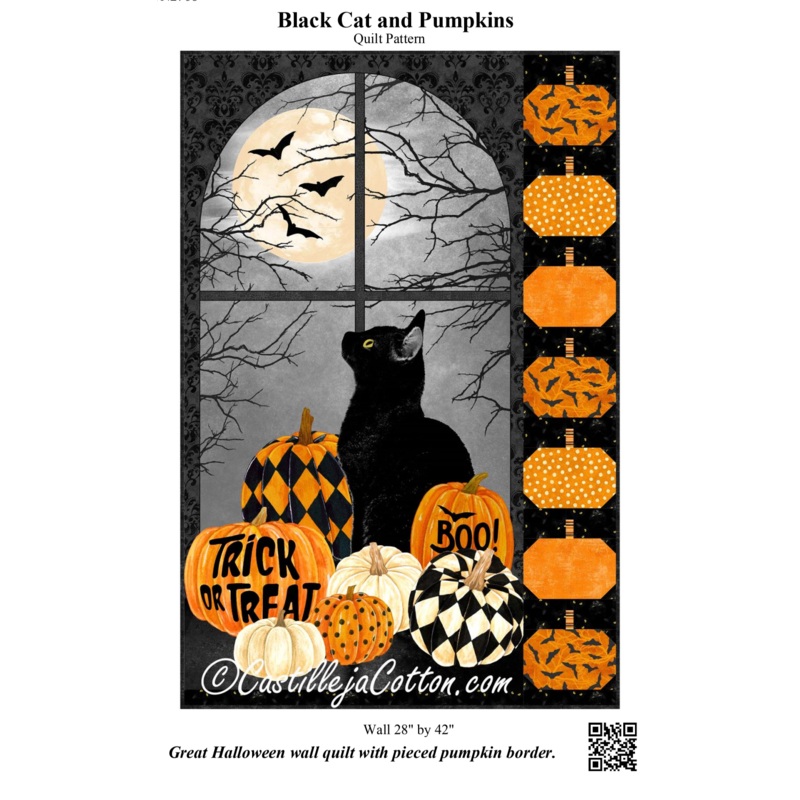 Black Cat and Pumpkins Downloadable Pattern
