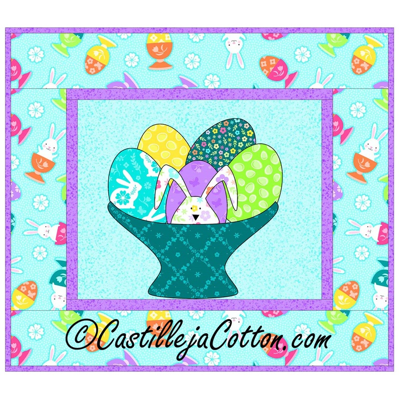 Bunny in a Basket of Eggs Downloadable Pattern