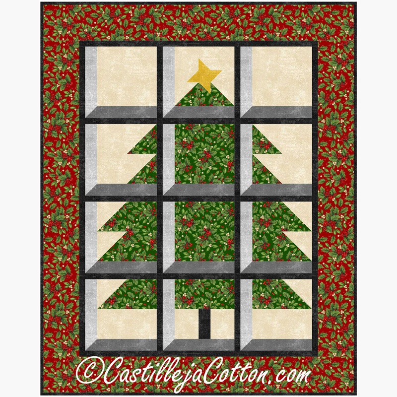 Christmas Tree in a Window Downloadable Pattern