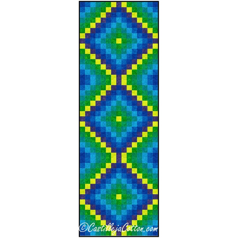 Cool Hexies Eight Trip Runner Downloadable Pattern