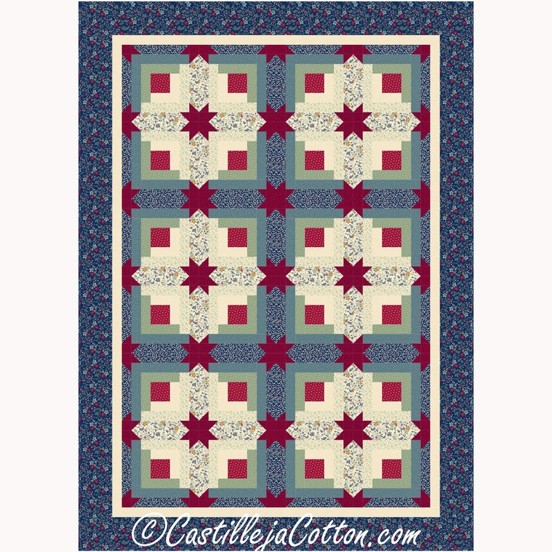 Log Cabin Stars Downloadable Pattern