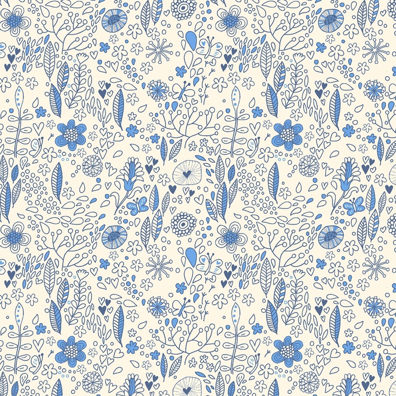 Sky Field Book Fabric