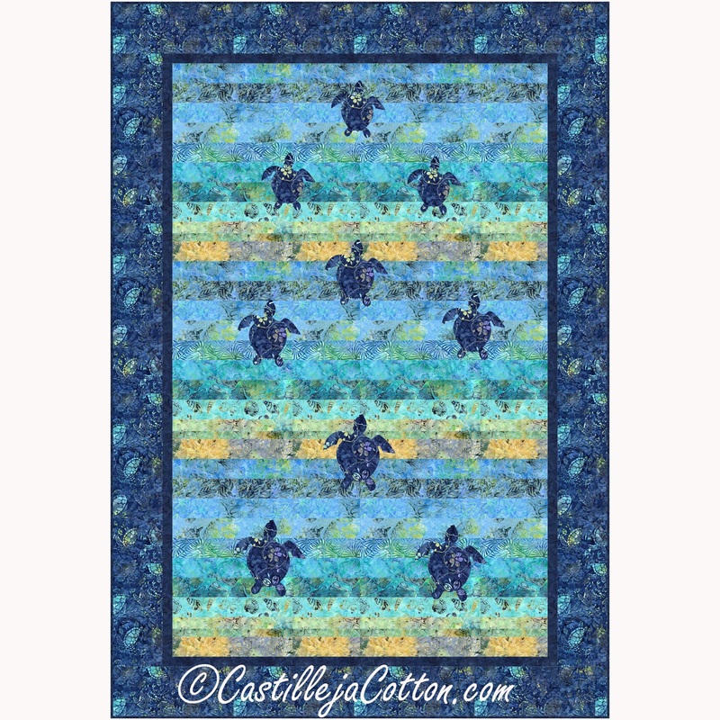 Turtles Swimming Away Downloadable Pattern