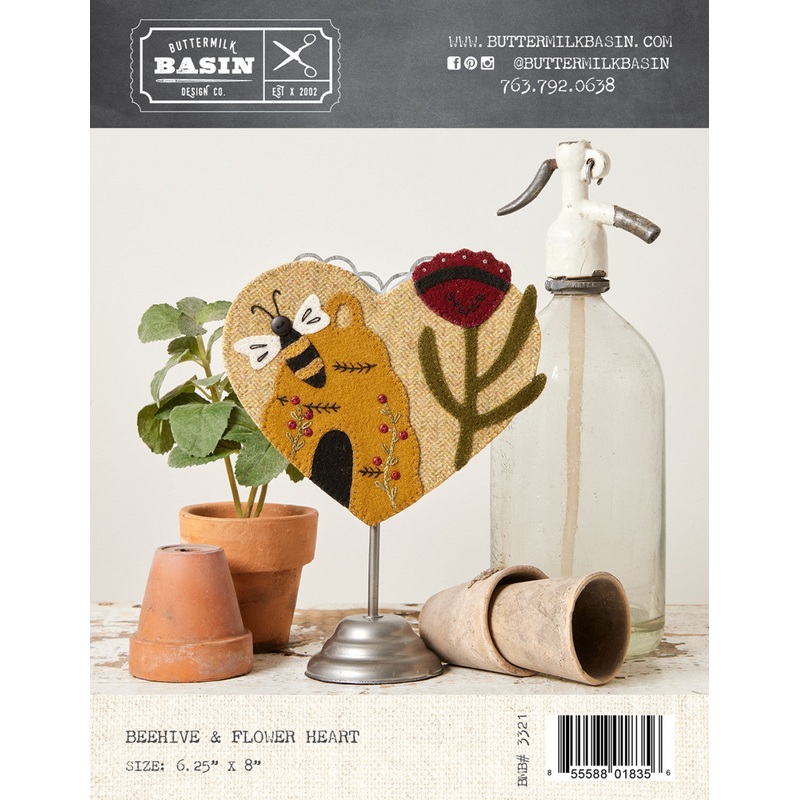 Beehive & Flower Heart