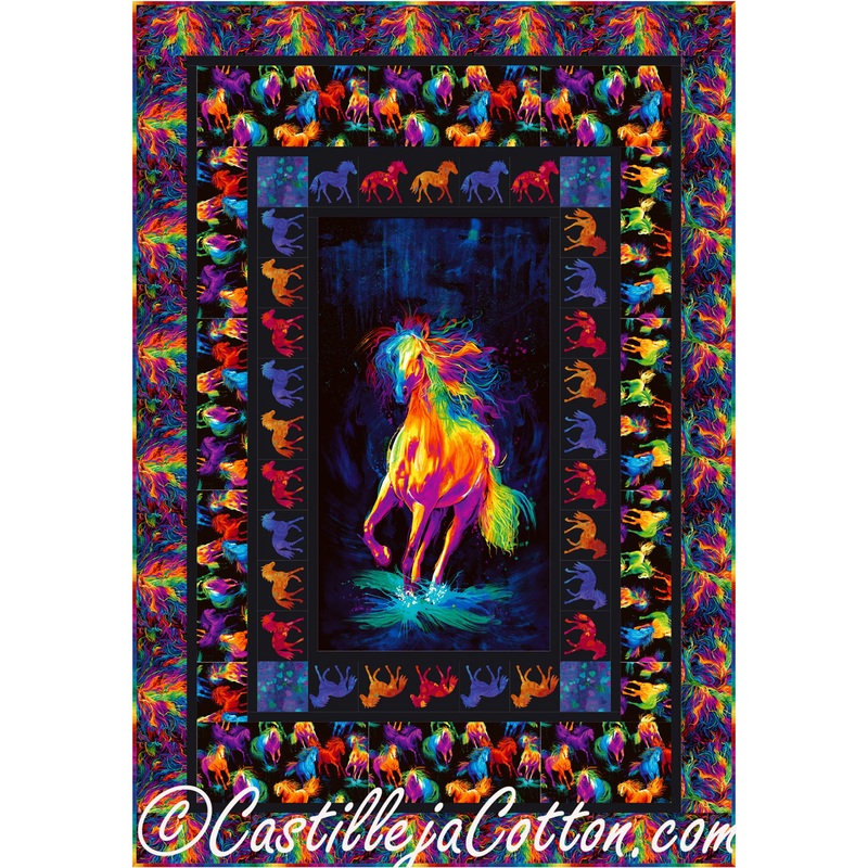 Electric Horses Panel Downloadable Pattern