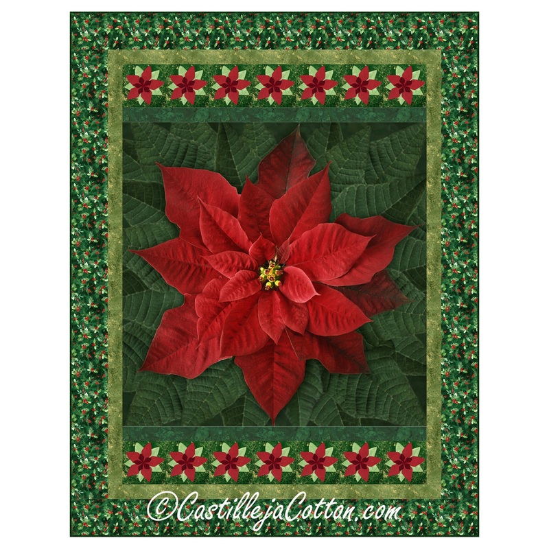 Holiday Poinsettia Red Downloadable Pattern