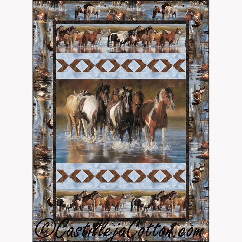 Horses Fording The River Downloadable Pattern