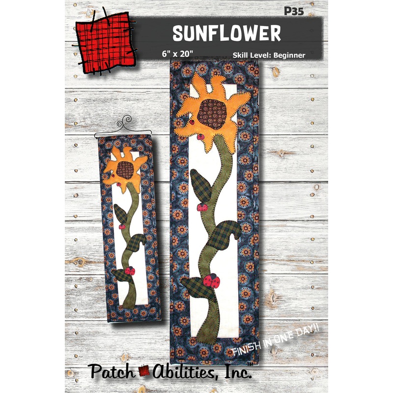 Sunflower - Quilted Wall Hanging Quilt Pattern