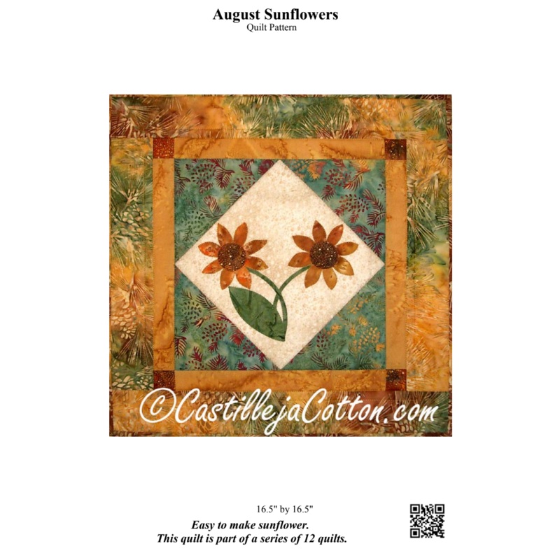 August Sunflowers Downloadable Pattern