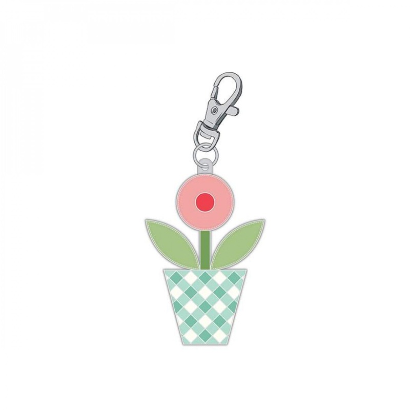 Gingham Garden Enamel Happy Charm