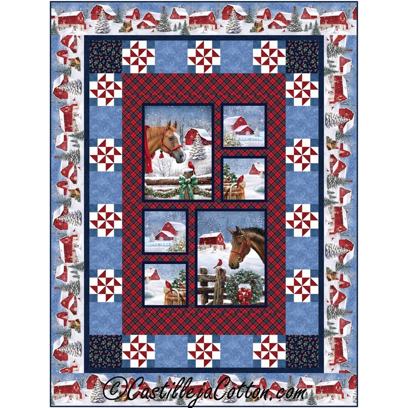 Red Horses Barn Downloadable Pattern
