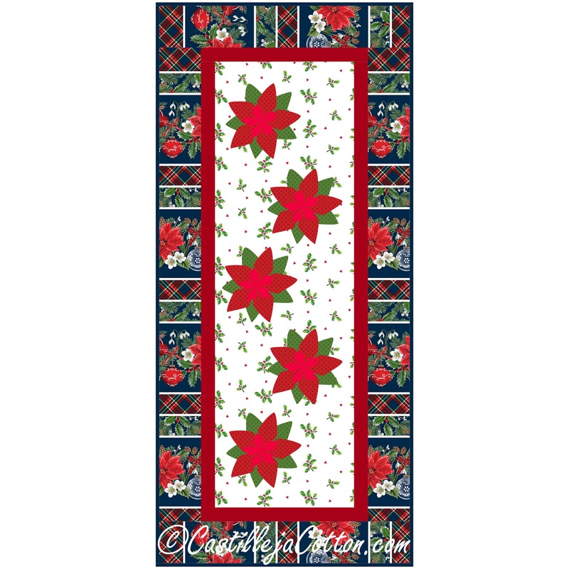 Floating Poinsettias Downloadable Pattern