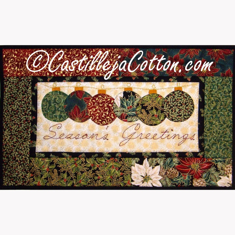 Greeting with Ornaments Downloadable Pattern