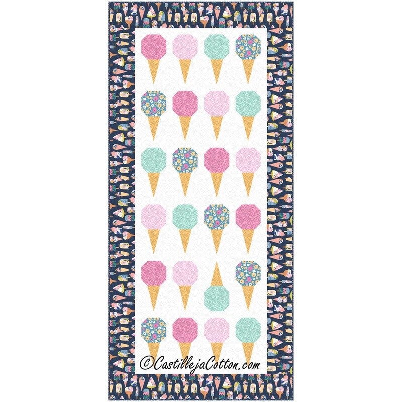 Ice Cream Cone Runner Downloadable Pattern