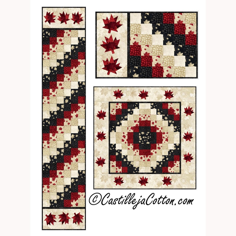 Oh Canada Sixes Table Set Downloadable Pattern