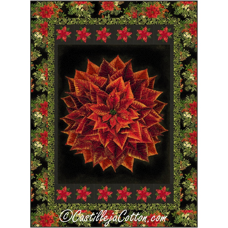 Poinsettia Panel Downloadable Pattern