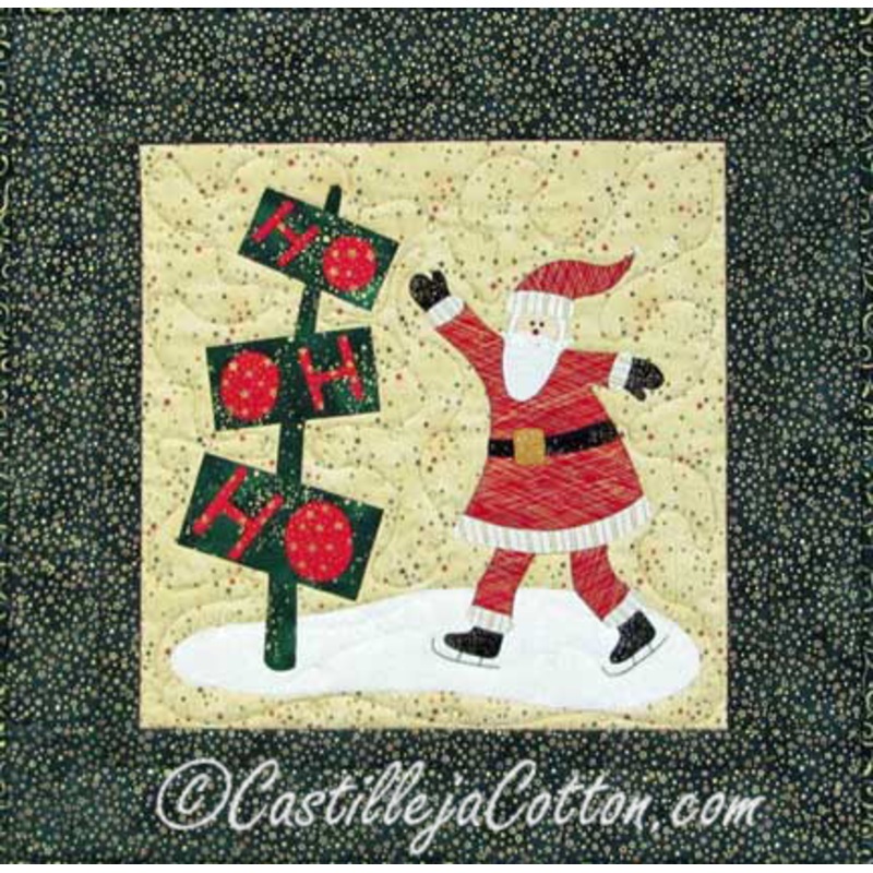 Santa Gliding Along Downloadable Pattern