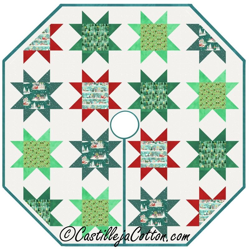 Variable Star Village Tree Skirt Downloadable Pattern