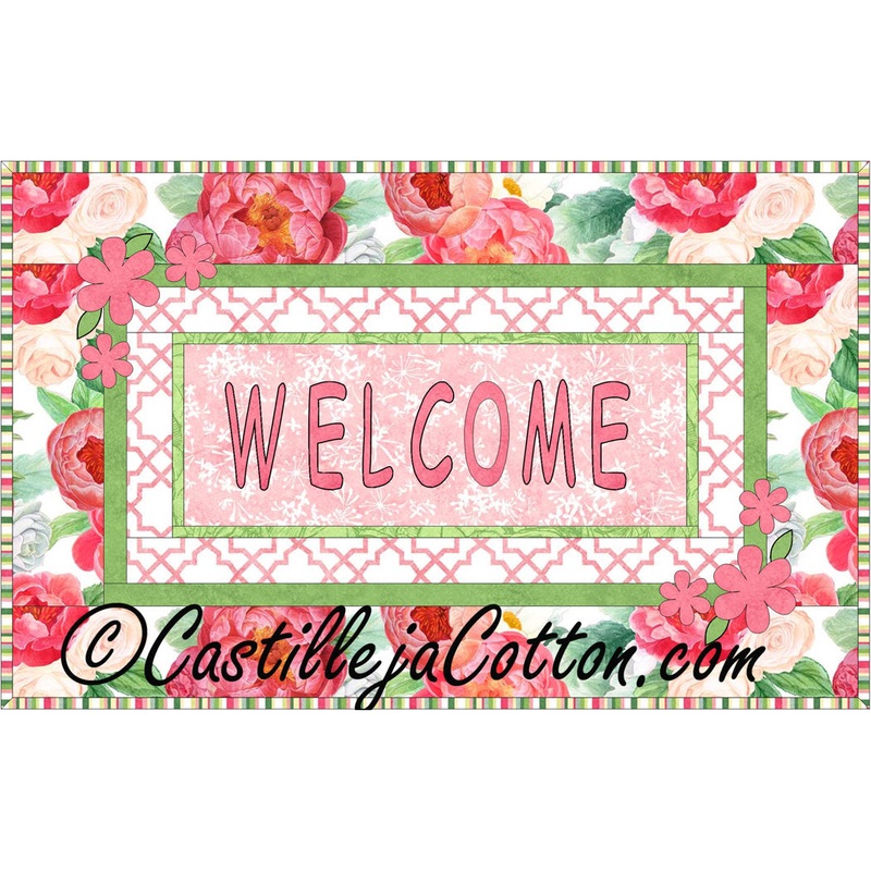 Welcome With Flowers Downloadable Pattern