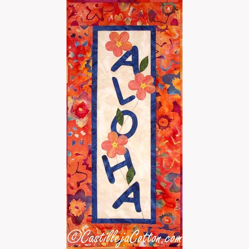 Aloha with Plumeria Downloadable Pattern