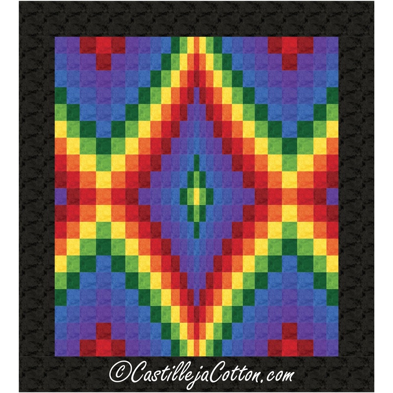 Bargello Diamond Echo Queen Downloadable Pattern