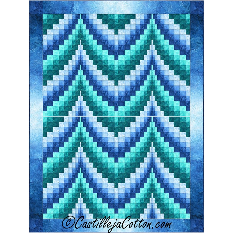 Bargello Ripple 2 Teal Downloadable Pattern