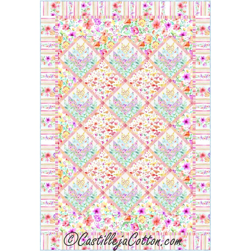 Blooming Log Cabins 1 Downloadable Pattern