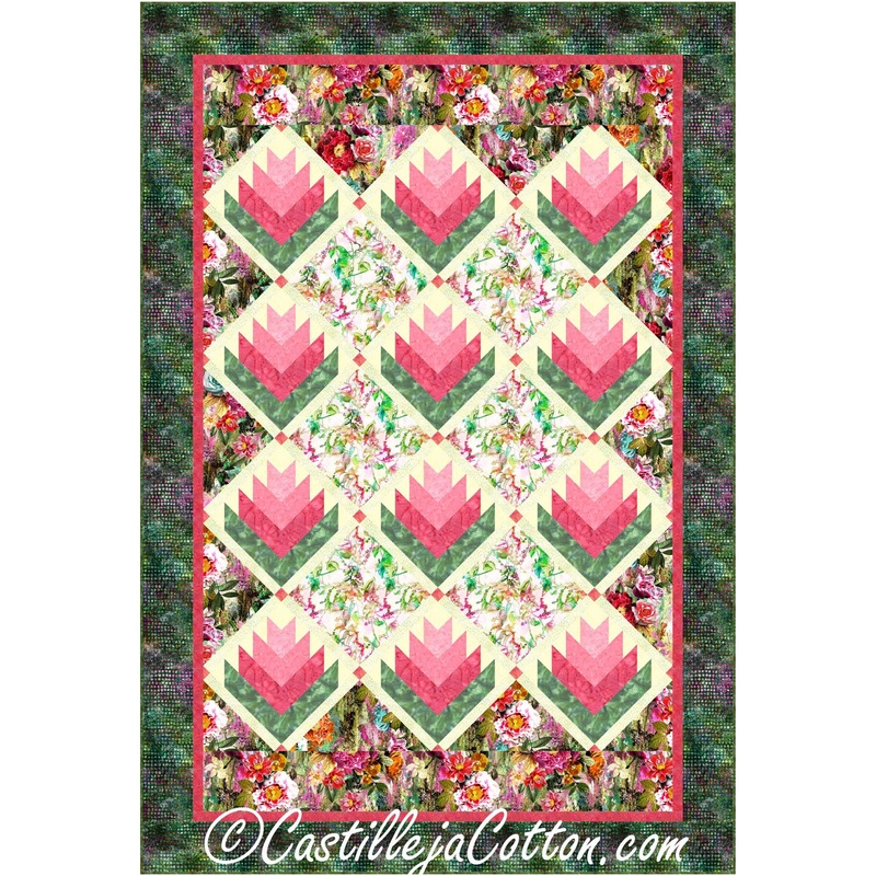 Blooming Log Cabins 2 Downloadable Pattern